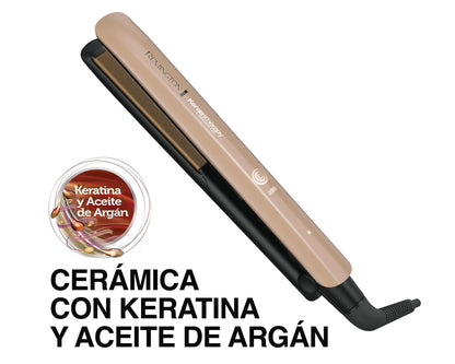 Plancha Alisadora Remington Keratina y Aceite de Argán