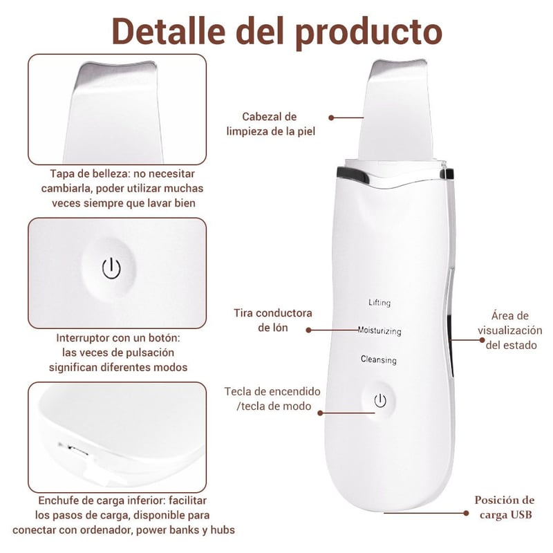 Peeling Limpiador de Poros con Vibración