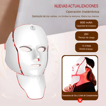 Máscara de Terapia LED Rostro y Cuello